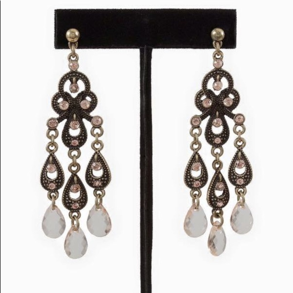 Pink chandelier earrings